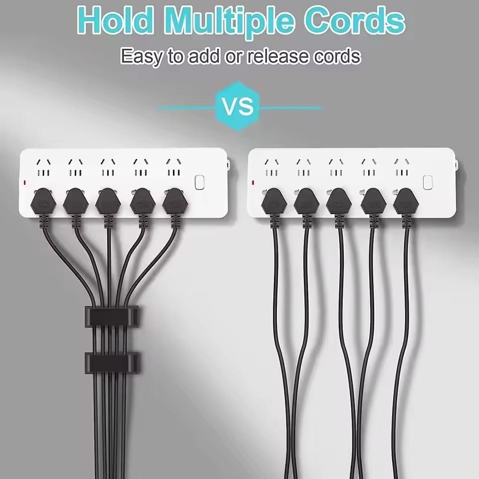 5/10/20 Pcs Self Adhesive Cable Management Clips Cable Organizers Wire Clips Cord Holder for TV PC under Desk Home Off