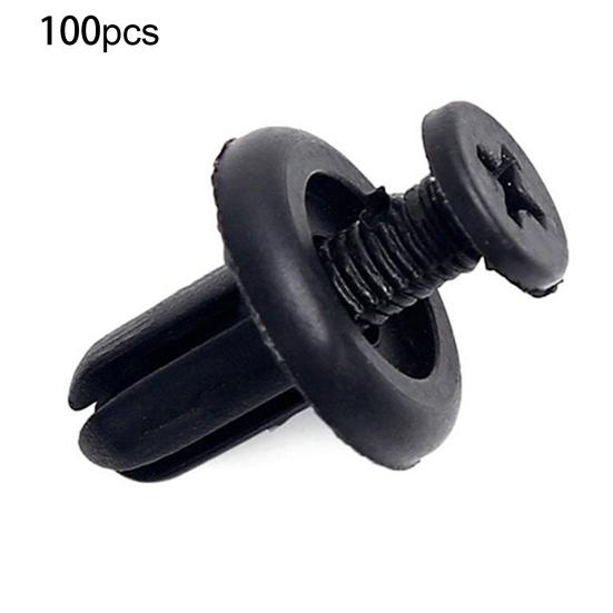 100 шт. автомобильные пластиковые полые заклепки с отверстием, крепеж для крыла, бампера, зажим