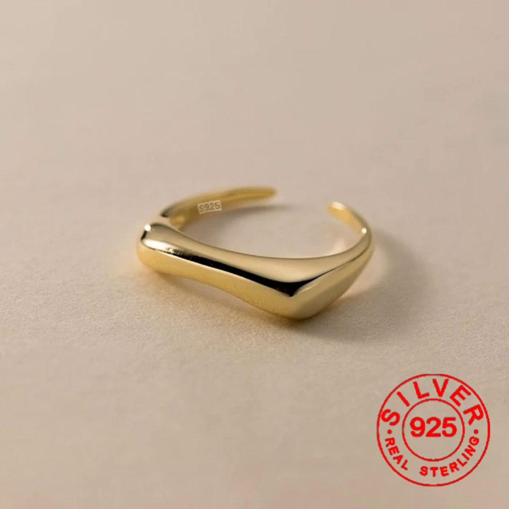 BFCLUB Silver Color Rings for Women Simple Geometric Handmade Irregular Retro Ring Gold Fashion Allergy For Birthday Gift