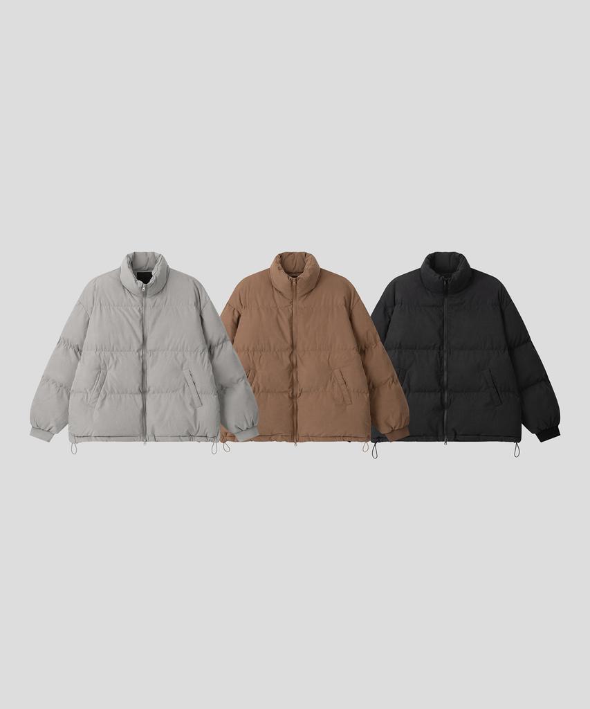 Black Moment Wool Short Padded Jacket [Brown]