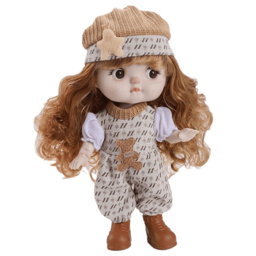 28cm 1/6 Scale Multi Joint Doll 19 Joints Movable Cute Emoticon Doll Birthday Gifts