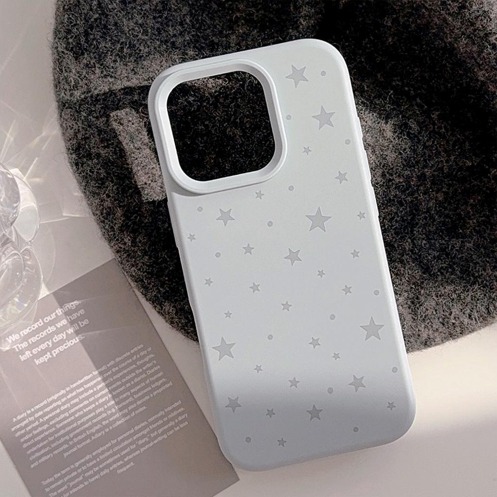 Simple Ins Gray Stars Iphone17pro Max Mobile Phone Case Apple 1514 Korean 13 Suitable for 12