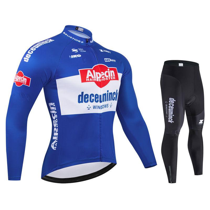 2026 Alpecin Team Atmungsaktives Langarm Herren Radtrikot Set MTB Fahrradbekleidung Herbst Fahrradkleidung Maillot Ropa Ciclismo