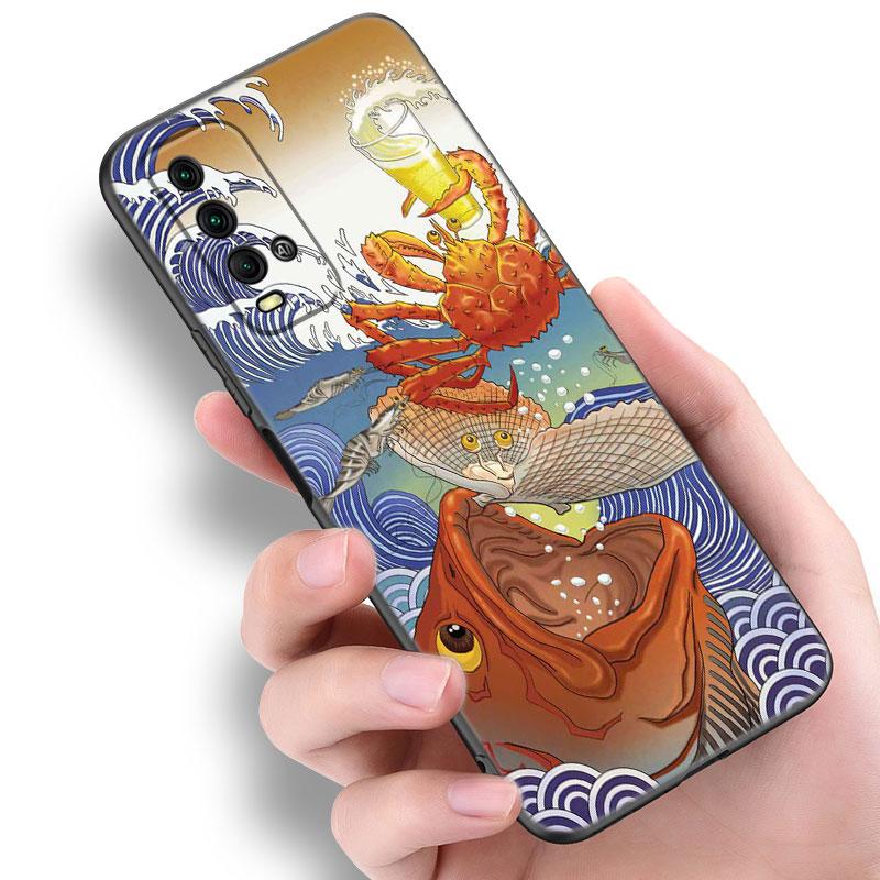 Anime-Telefonhülle im japanischen Stil für Xiaomi Redmi Note 5 6 9T K20 K40 K50 Pro 7A 8A 9A 9C 9i 10A 10C A1 S2, weiche schwarze TPU-Abdeckung