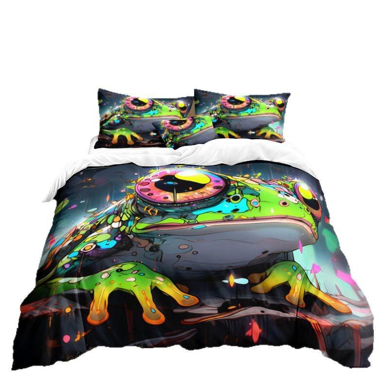 Animation Series 3D Digital Printing Three-Piece Bedding Kit Bed Sheet Quilt Cover