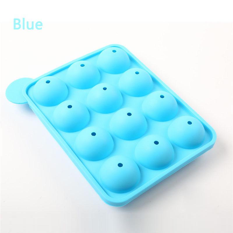 2 Pieces Silicone Jelly Candy Pudding Lollipop Chocolate Mold, Cake Baking Mold, 12-Cavity