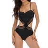Women's One Piece Swimsuit with Cutout Design Strappy Waistband Adjustable Shoulder Straps and Supportive Bust Structure for Beachwear