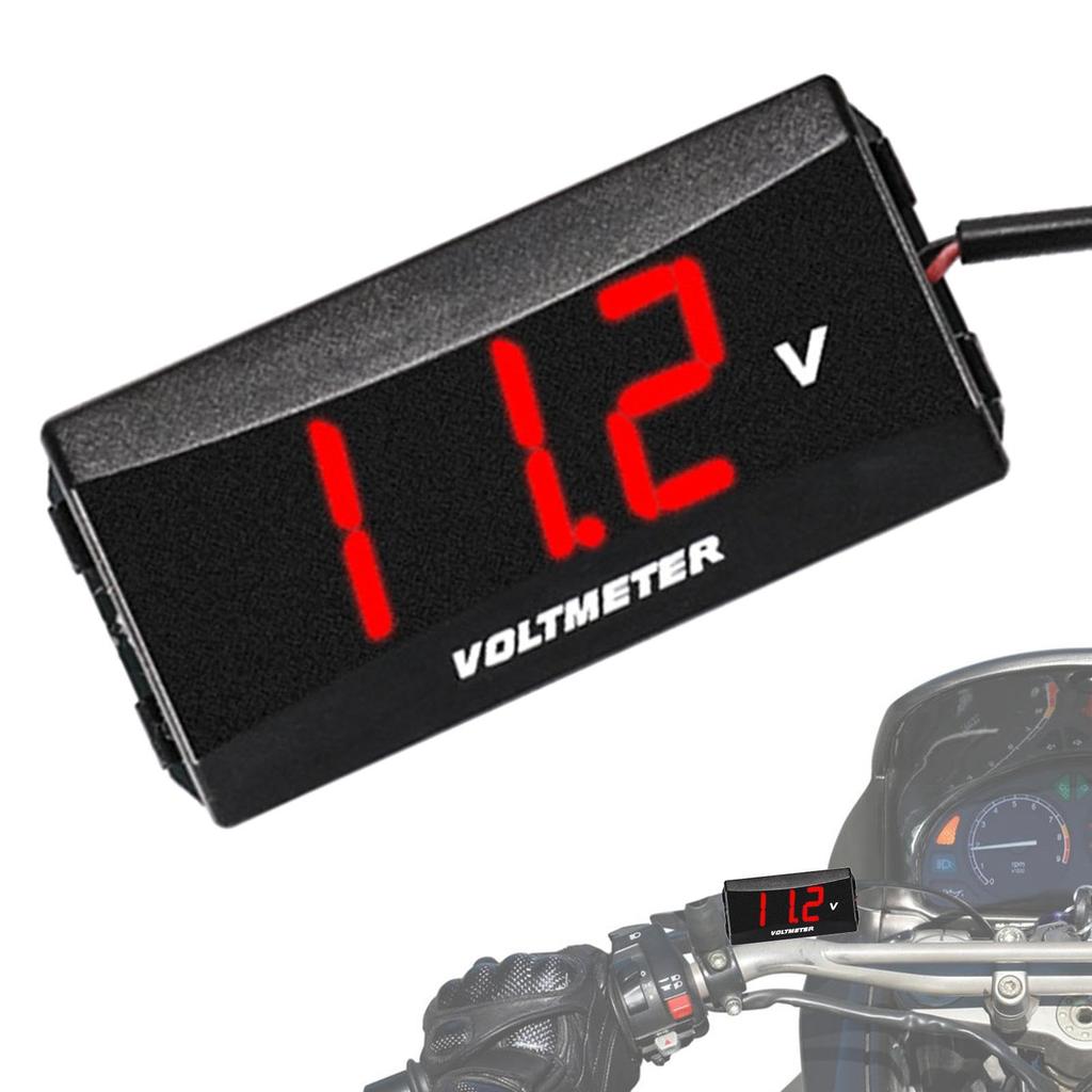 Digitales Voltmeter, Auto-Monitor, Wasserdichtes Messgerät LED-Anzeige Voltmeter - Praktisch
