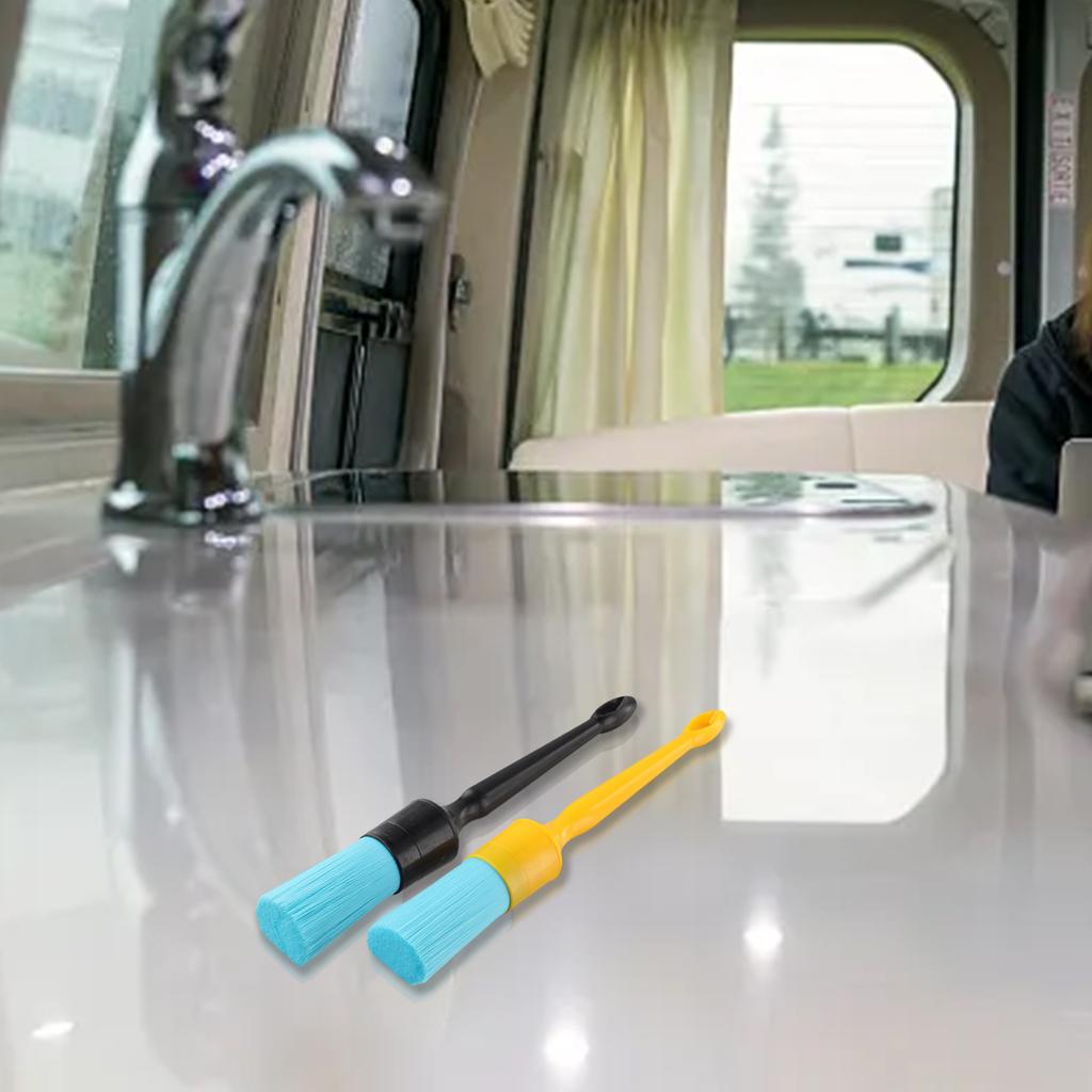 Car Detailing Brush for Efficient Cleaning of Wheels Emblems and Engine Bays Essential For Automotive Accessory