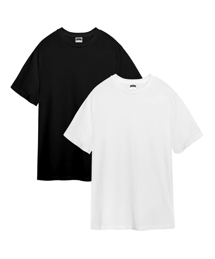 REBRENNER Standard Fit Premium Cool Cotton Plain Short Sleeve T-Shirt Black
