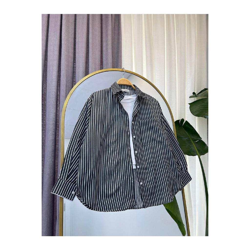 Striped Oversized Women's Shirt