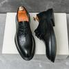 Fashion Trendy Brown Men's Brogue Shoes Lace Up Pointed High-end Banquet Dress Shoes Men's Leather Business Casual Shoes Versatile