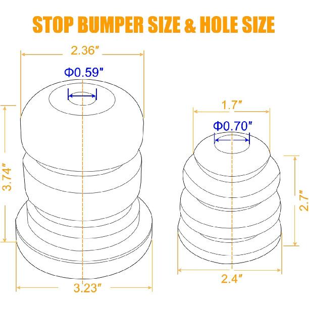 Two Control Arm Bumpers And Two Control Rear Axle Bumpers Replace 15153958 905-208 15039397 Compatible With Chevy Suburban Avalanche GMC Yukon Bump