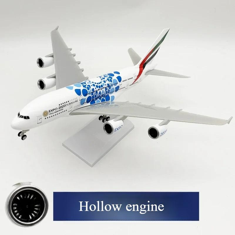 Model Plane A380 A380 Aircraft Models 30cm Air Expo Dubai 380 1/240 Scale Resin Airplane Model Display Collectible Children Toys