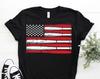 Vintage American Flag Baseball Patriotic US T-Shirt, Gift For Game Fans Coach Players, 4th July Memorial Day Birthday Present, Mom Dad,