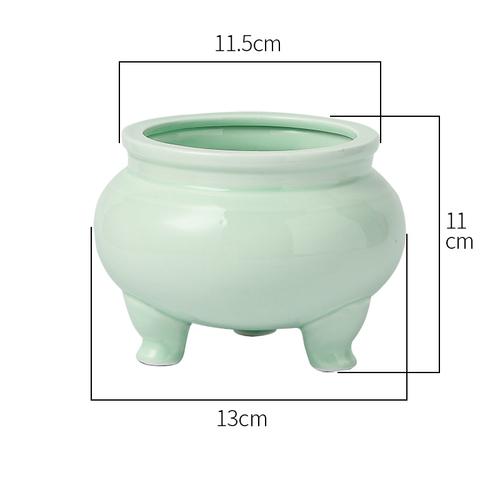 1pc Ceramic Incense Burner Decorations Buddhist Hall Utensils Temple Sacrifice Home Decor Pray for Auspiciousness Feng Shui
