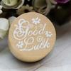 1 Stück Kreativer Retro Runder Holzstempel Beliebter Handschrift Wunsch Sentiment Holz Gummi Runder Stempel Floral Wort Wählen
