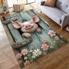 Tappeti con Motivo Maialino Carino per Soggiorno Camera da Letto Tappeto Comodino Tappetino Bagno Stanza dei Bambini Tappetino Antiscivolo Decorazione Stanza