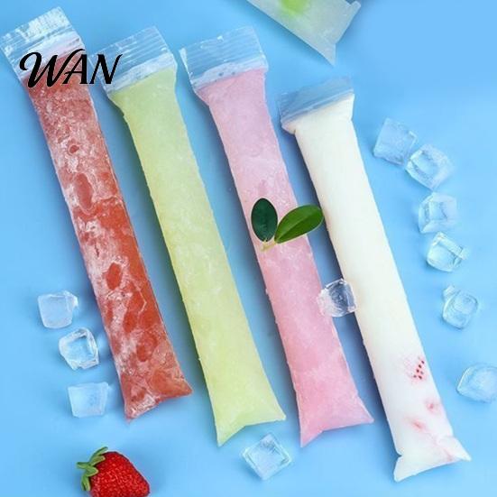 Homemade Popsicle Molds Disposable Bags Dual Zipper Seal Ice Pop Food-Grade Portable Freezer Tubes for Yogurt Bars Fruit Smoothies Candy Snacks Summer