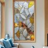 Window Privacy Film Static Window Clings Decorative Plants Butterflies Non-Adhesive Sticker Sun Blocking