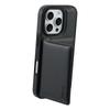 DENIOR For iPhone 16 Pro Max Magnetic Case Carbon Fiber Texture Leather Back Cover with Detachable Card Bag