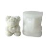 Rose Flower Bear Silicone Mold Bear Candle Mold Non-stick Easy To De-mold
