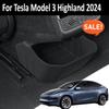 Rear Seat Storage Box Below For Tesla Model 3 Highland 2024 The Rear Air Outlet Storage Box Rear Seat Organizer Tray Accessories