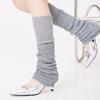Womens Vintage Ribbed Knit Stretch Long Leg Warmer Party Dance Glitter Sequins Patchwork Solid Boot Socks Leg Cover