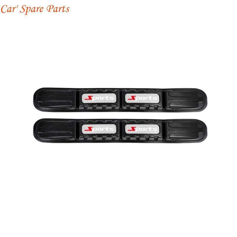 Y4UA 1 Pair Automotive Adhesive Reflective Bumper Guard Tape Anti Collision Strips