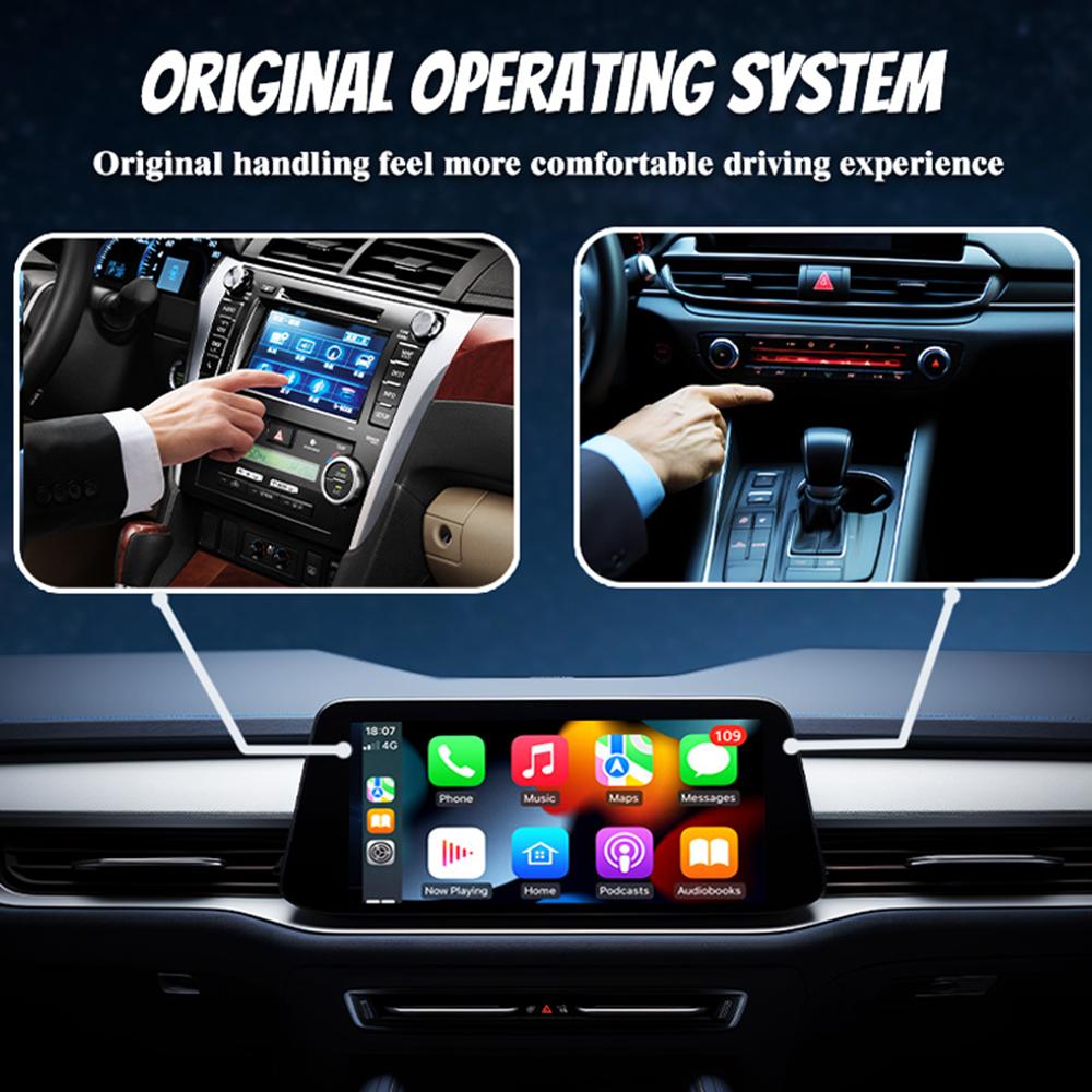 PL7 USB Wired to Wireless CarPlay Adapter Box Quad-Core A53 Processor Bluetooth-compatible 5.0/WiFi 5.8 Converter