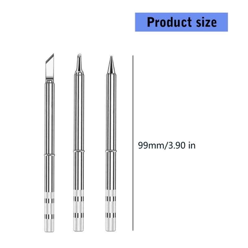 Precisions Engineered Soldering Tip Set for Circuit Repair Copper Infused Design Multiple Tip Shape Soldering Station