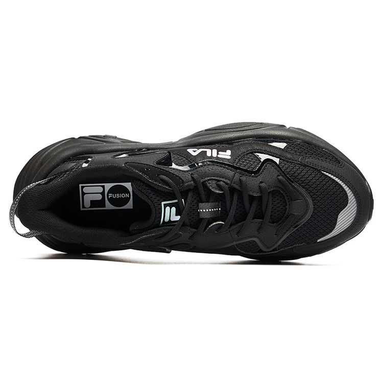 FILA Fusion Mars 1 Fabric Synthetic Leather Low-Top Sports Casual Shoes Men sneaker Black T12M135205FBK