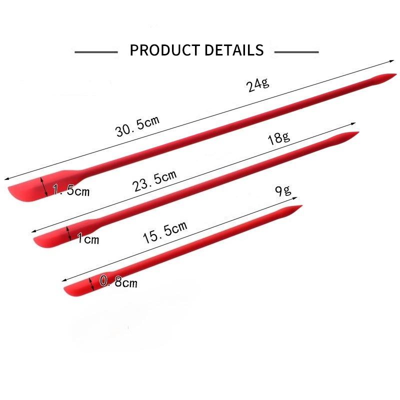 

Spoon Food Grade Silicone Mini Pointed Spatula Avocado Paste Scraper/Cosmetic Jar & Cooking Can Inner Wall Cleaning Long Spatula