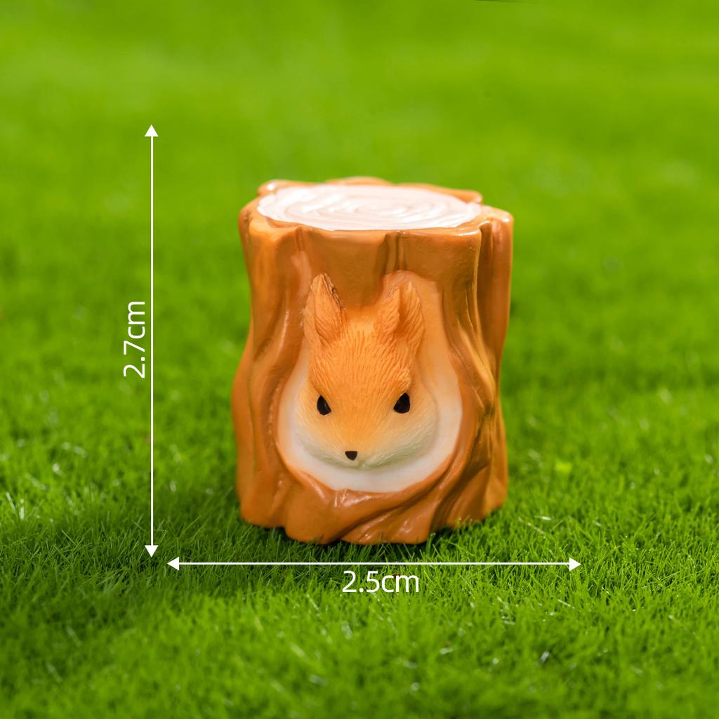 Moss micro landscape creative cute little squirrel gardening landscape animal DIY decoration accessories mini ornaments