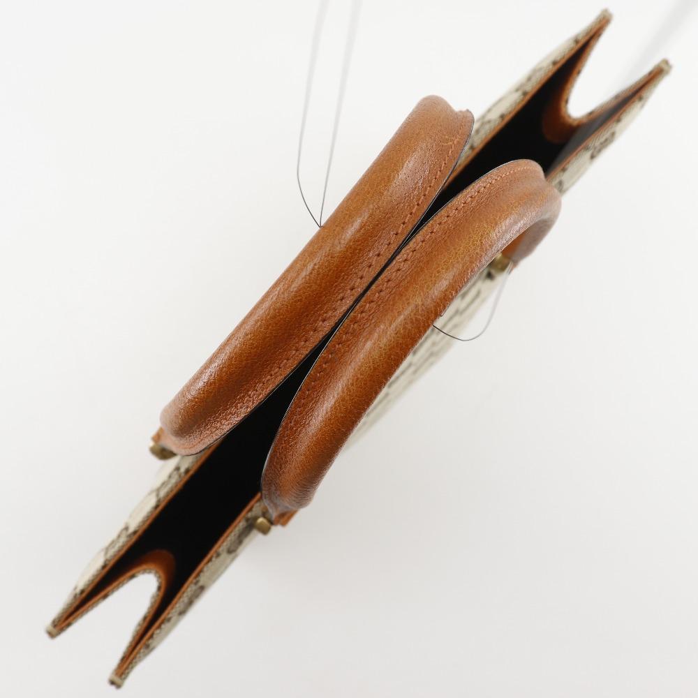 GUCCI Tote Bag Handbag 120898 Brown GG canvas unisex Used