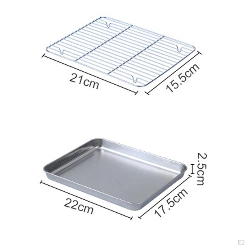 Baking , Cookie with Wire Rack, Versatile, Non-Stick Oven Tray, Cooling Rack for Baking, Roasting,