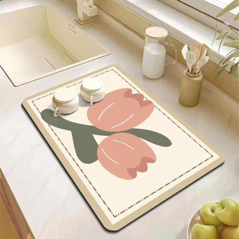 Heat-Resistant, Anti-Dust Kitchen & Bathroom Absorbent Sink Pad – Cuttable & Anti-Scalding Countertop Protector