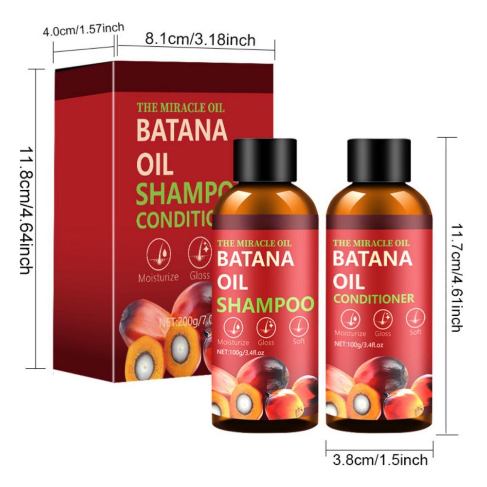 Batana Öl Shampoo Conditioner Haarpflege Set Befeuchten Glanz Weiches Haar