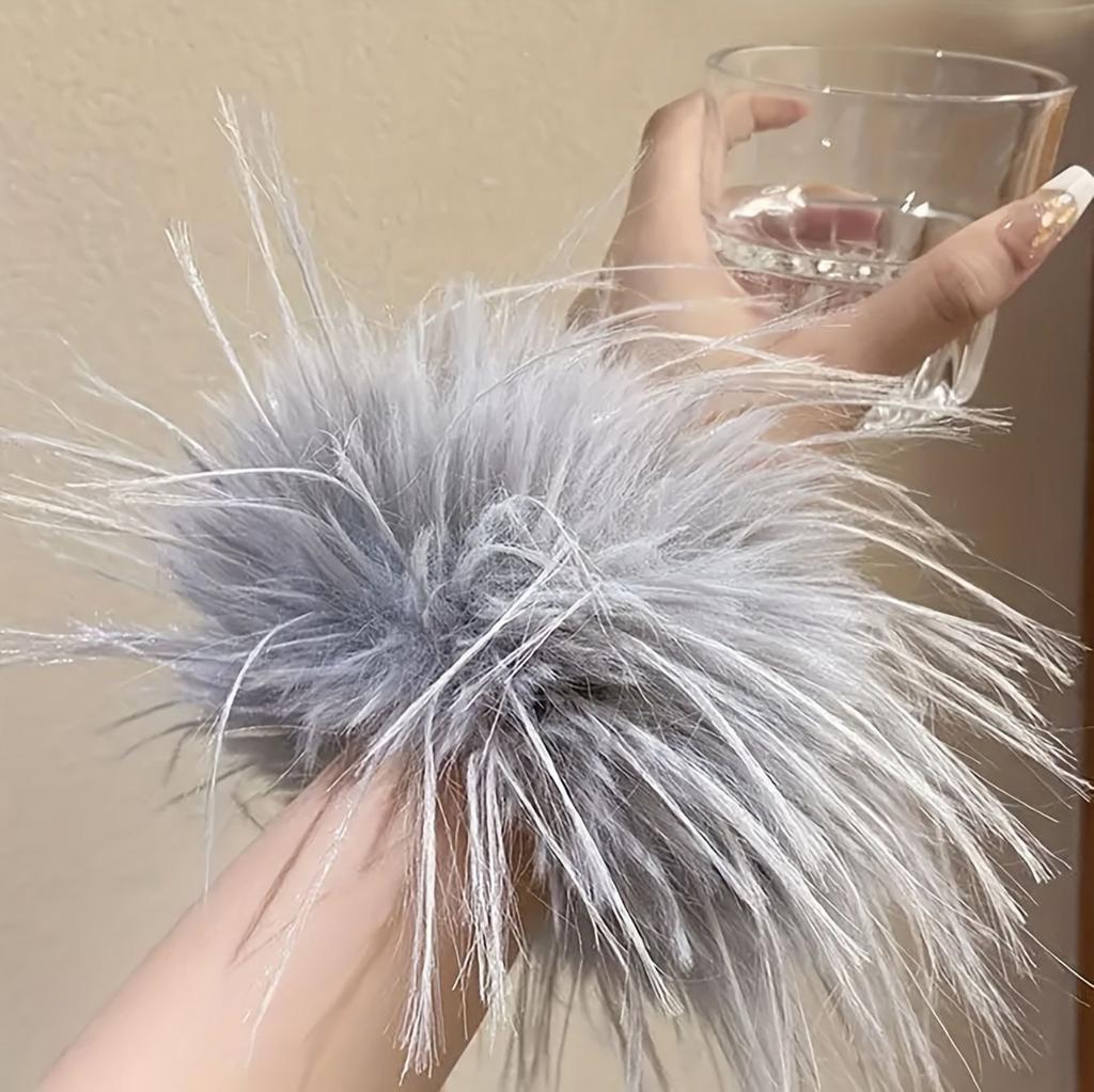 Feather Hair Tie With Elastic Band High,Stretch Hair Elastic For Hair Styling