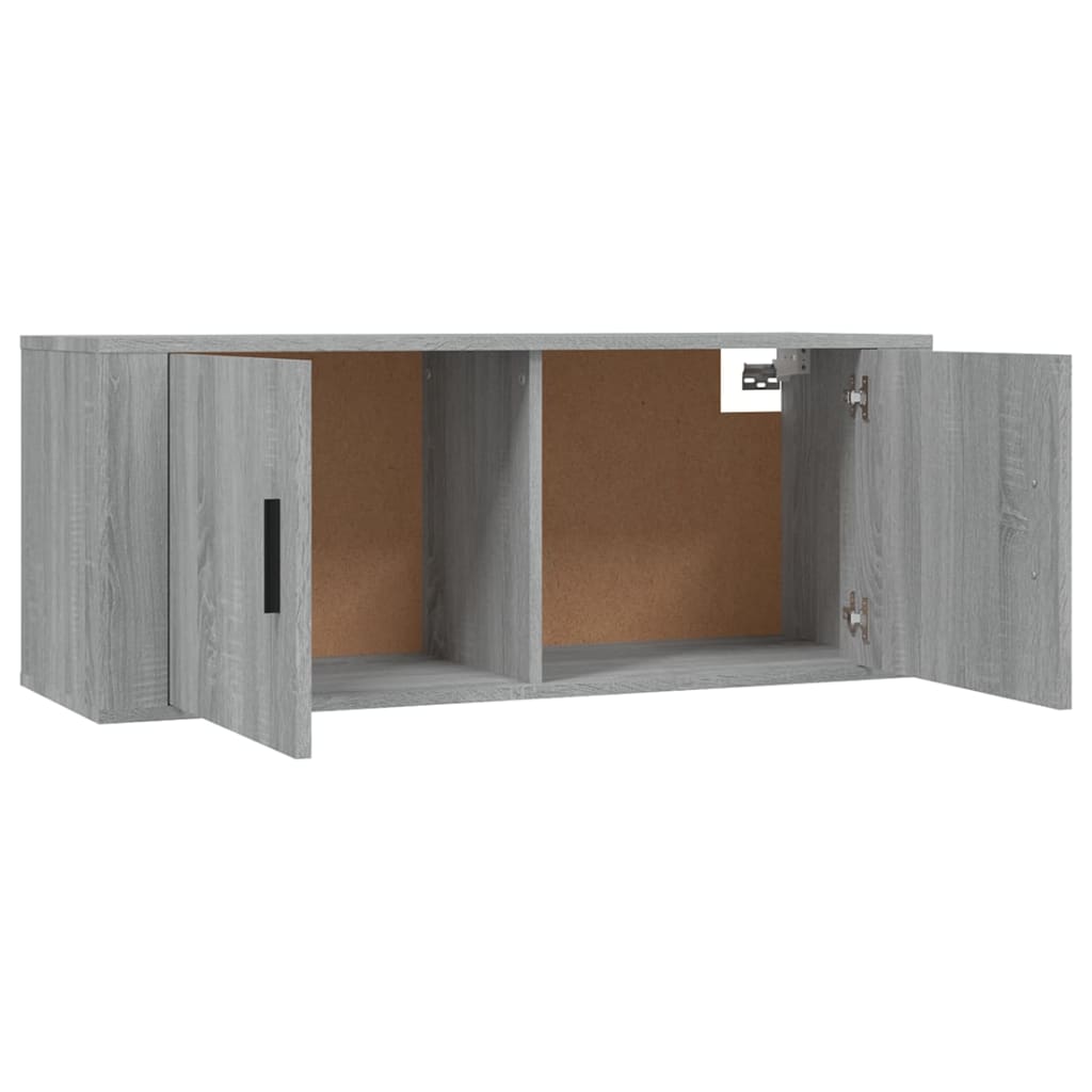3 Piece TV Cabinet Set Grey Sonoma Particleboard