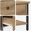 Nightstand Set of 2 Oak Style Handcrafted 32 X 42 X 70 Cm