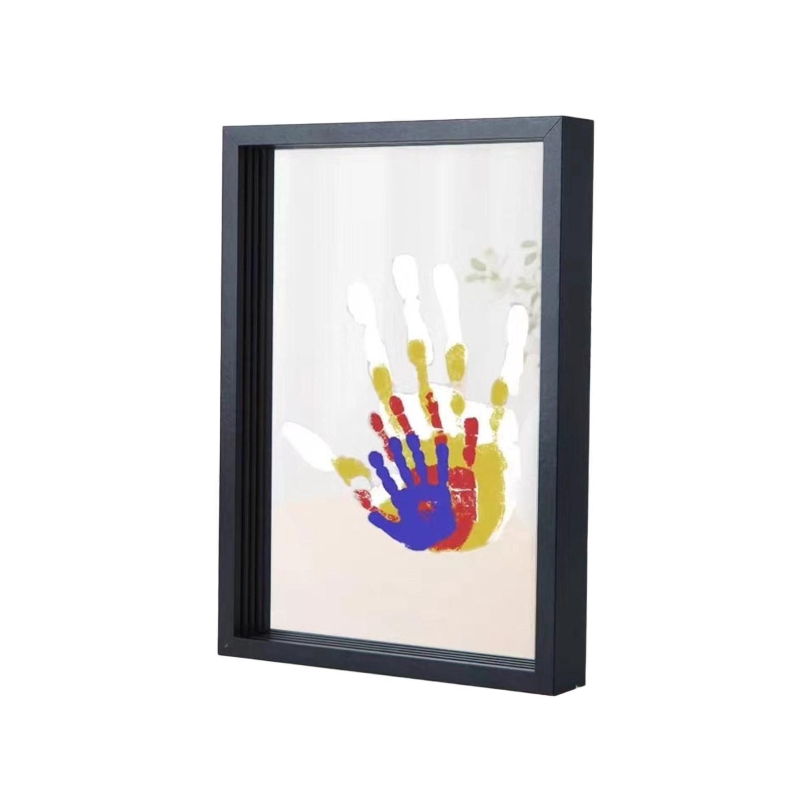 20ml DIY Handprint Frame Kit Creative Family Craft Set Personalized Keepsake for Couples Parents Mother s Day Father s Day Gift One Size чёрный