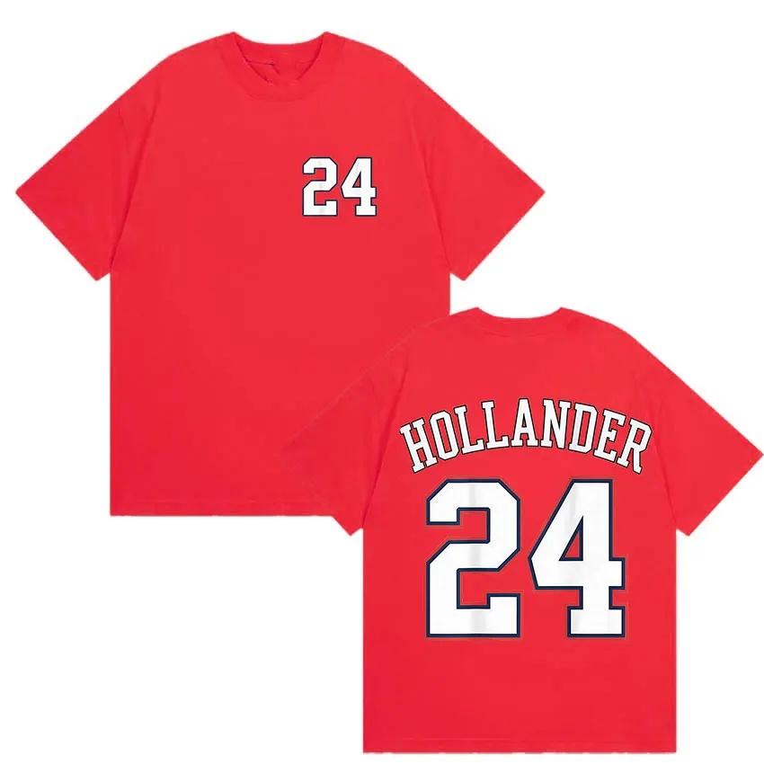 2026 Hot Movie Heated Rivalry Hollander 24 Graphic T Shirt Mens Womens Luxury Fashion Cotton Oversized Tshirt Street Wear Y2K