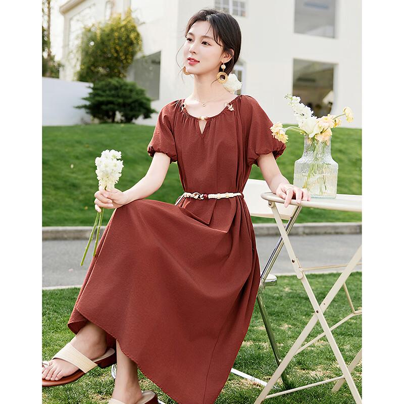 

Elegant Short Sleeve Midi Dress XL
