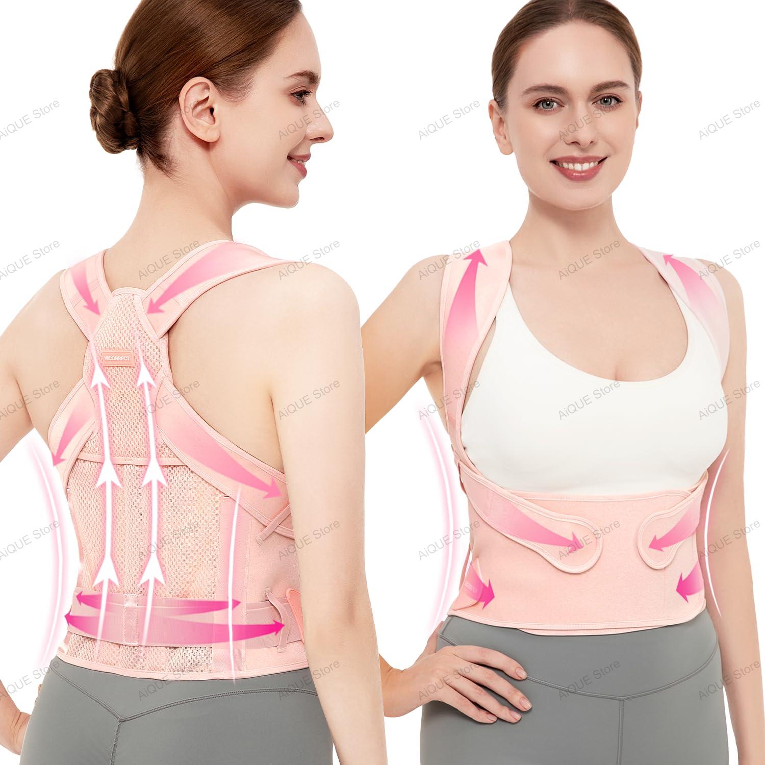 

Aique Posture Corrector | Adjustable Back Support Belt For Abdominal Waist Correction Spine Alignment Waist Trainer Unisex S
