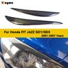 Real Carbon Fiber Car Headlight Eyelid Cover for Honda FIT Jazz 2001 - 2007 GD3 Front Lamp Eyebrows Decorative Sticker GD1