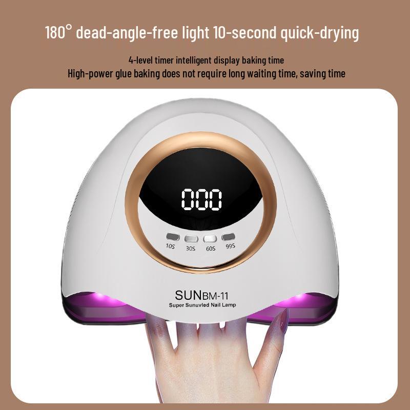 High-Power Quick-Drying 66 LED Nail Gel Curing Lamp with Red Light