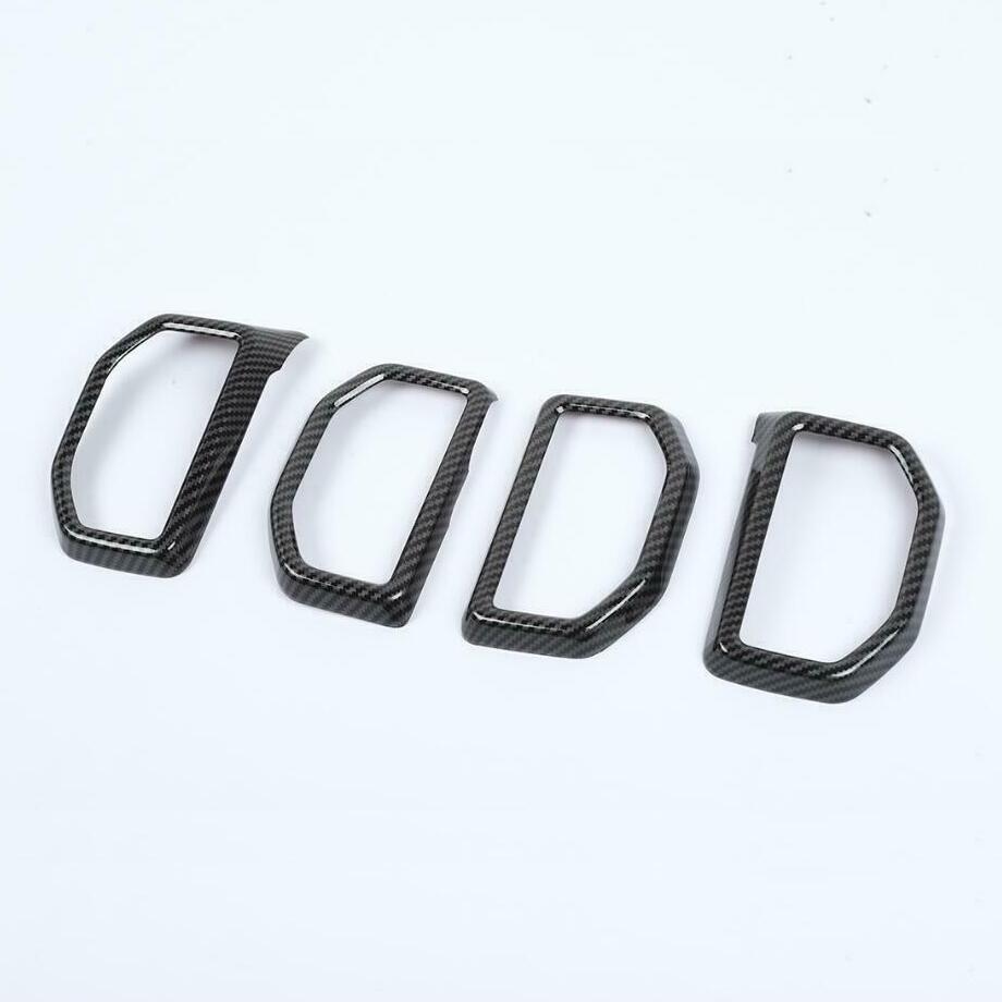 For Ford Bronco Sport 2021 2022 Carbon Interior Air Vent Cover AC Outlet Trim 4P