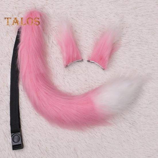 Fuchsohren Schwanz Set Handgemachtes Plüsch Tier Cosplay Requisiten Realistisches Design Rollenspiel Halloween Party Zubehör