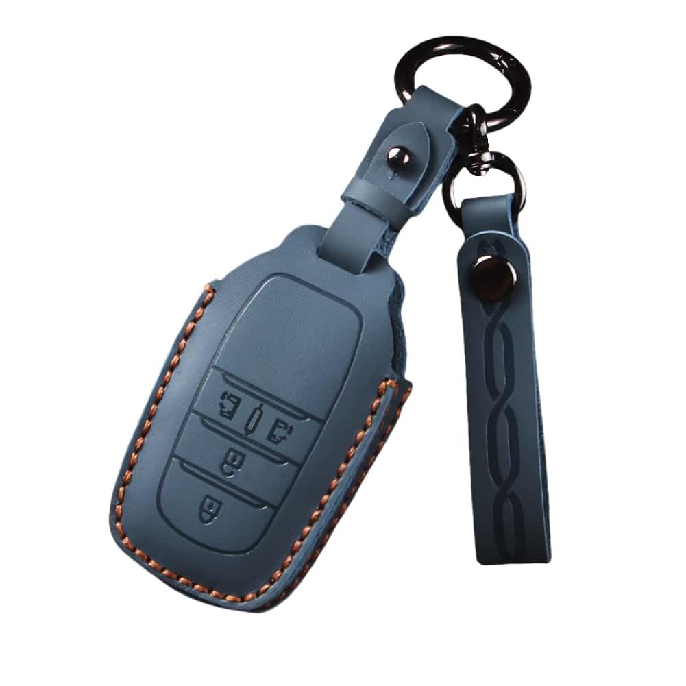 

Новый чехол для ключа Voxy 90 серии Noah 90 серии Sienta чехол для ключа Alphard Vellfire 40 серии чехол для смарт-ключа натуральная кожа [ZANEKO] (синий) синий